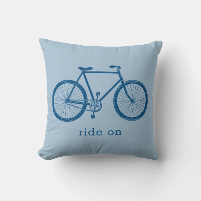Coussin Cadeau cycliste Blue Bike (Recto)