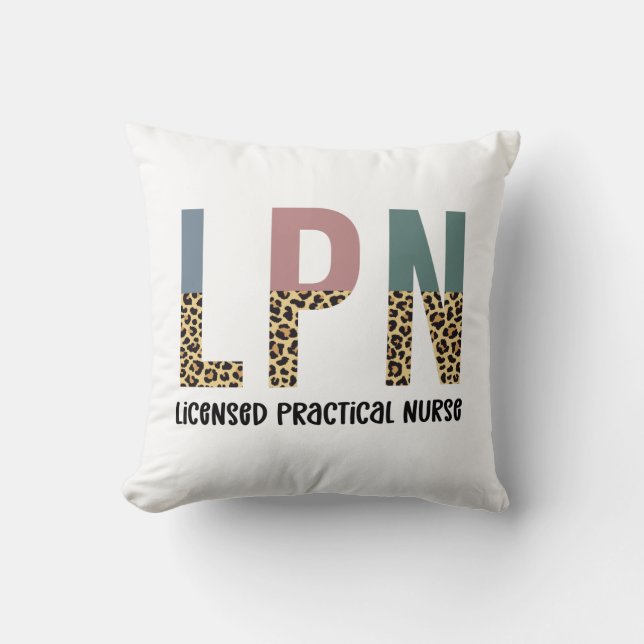 Coussin Cadeau d'admission à l'infirmière pratique autoris (Recto)