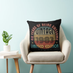 COUSSIN CADEAU D'ANNIVERSAIRE ANNÉE DE NAISSANCE TENDANCE