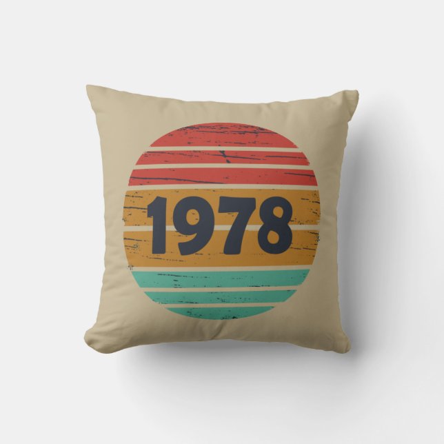 Coussin Cadeau d'anniversaire de naissance en 1978 (Recto)