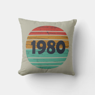 Coussin Cadeau d'anniversaire de naissance en 1980