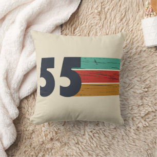 Coussin Cadeau d'anniversaire de naissance vintage 1955
