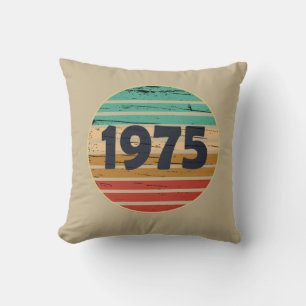 Coussin Cadeau d'anniversaire de naissance vintage 1975