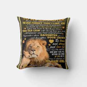 Coussin Cadeau d'anniversaire pour ma femme Lion, idée cad