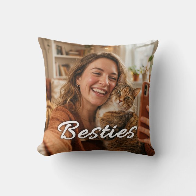 Coussin Cadeau d'anniversaire pour maman amateur de chats  (Recto)