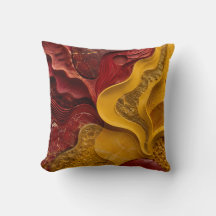 Cadeau d'art abstrait or rouge gras