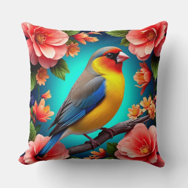 Coussin Cadeau d'art de jardin pour elle représentant un o (Recto)