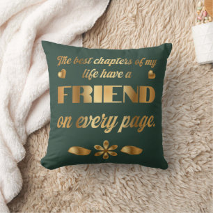 Coussin Cadeau de citation d'amitié pour meilleure amie