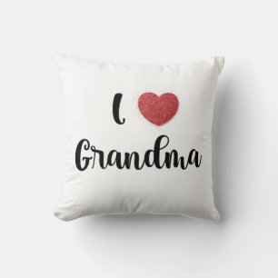 Coussin Cadeau de fête des grands-mères J'adore grand-mère