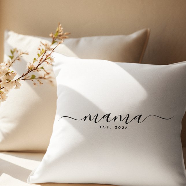 Coussin Cadeau de fête des mères de l'année de maman scrip (Créateur téléchargé)