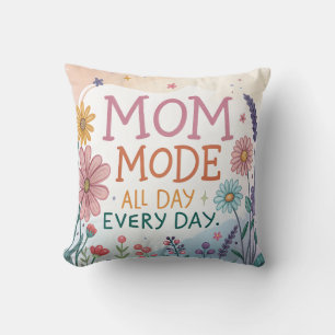 Coussin Cadeau de Fête des Mères Floral Mode Maman Tous le
