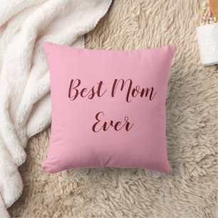 Coussin Cadeau de fête des mères rose rouge meilleur maman