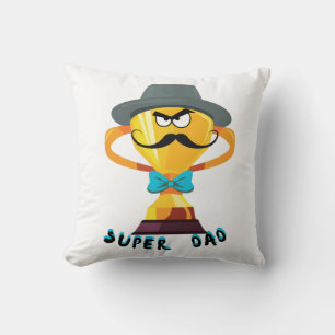 Coussin Cadeau de fête des pères Super Papa