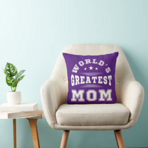 Coussin Cadeau de la fête des mères Typographie de la plus