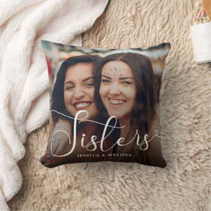 Coussin Cadeau de la photo moderne Script