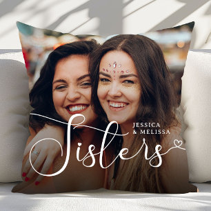 Coussin Cadeau de la photo moderne Script