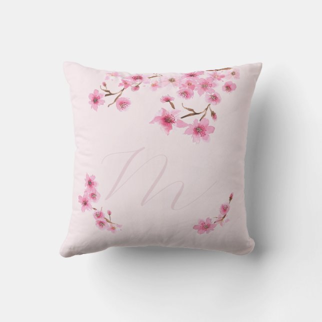 Coussin Cadeau de la sirène de printemps en fleurs de ceri (Verso)