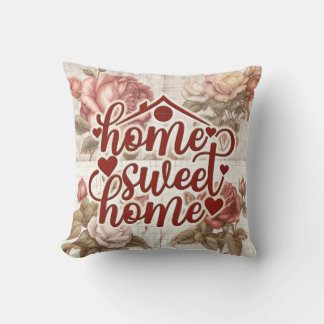 Coussin Cadeau de l'Agence Immobilière Vintage "Home Sweet