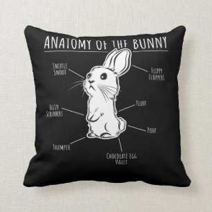 Coussin Cadeau de lapin Anatomie Du Lapin Cute Rabbit Amou