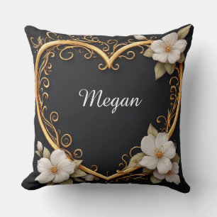 Coussin 💐 Cadeau de luxe élégant et romantique avec fleur