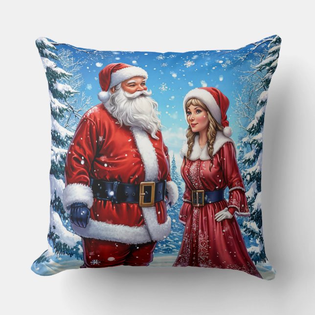 Coussin 🎅Cadeau de maison confortable pour couple de Noël (Recto)