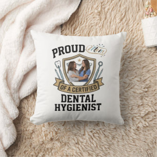 Coussin Cadeau de maman fière d'une hygiéniste dentaire ce