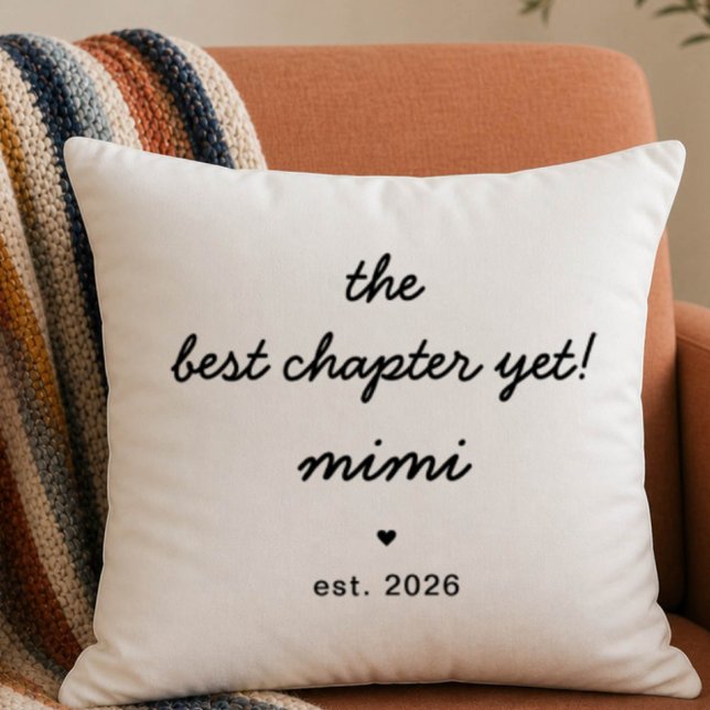 Coussin Cadeau de Mimi Pillow | Meilleur chapitre à ce jou (Créateur téléchargé)