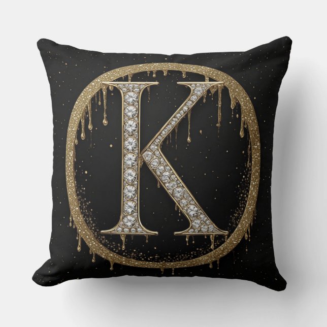 Coussin Cadeau de monogramme de lettre initiale personnell (Recto)