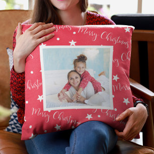 Coussin Cadeau de Noël de tante Photo personnalisée