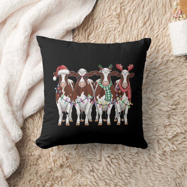 Coussin Cadeau de Noël de vache pour amateur de vache Ferm (Couverture)
