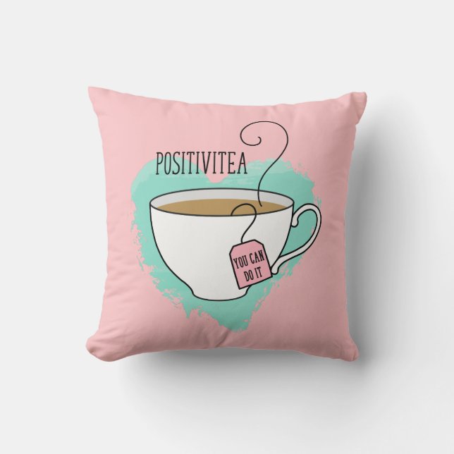 Coussin Cadeau de Positivitea mignonne pour l'obtention du (Recto)