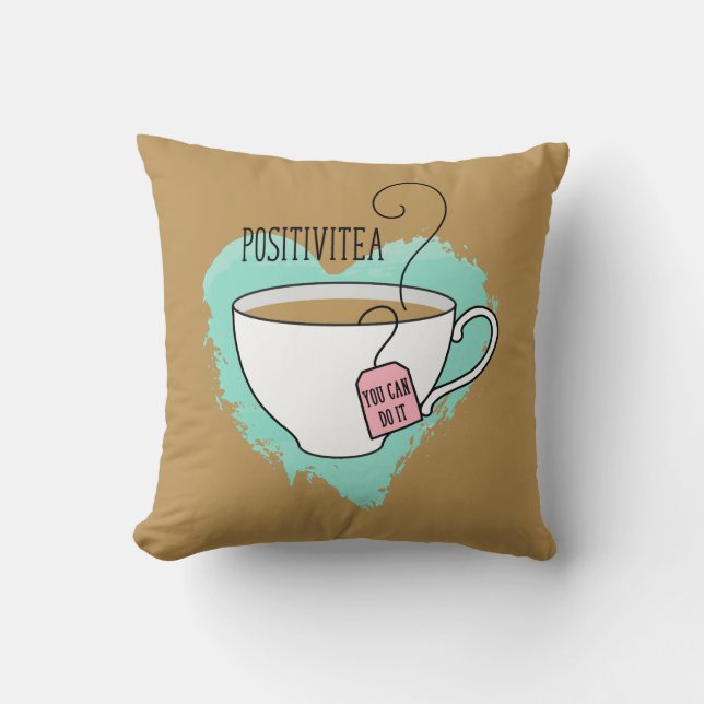Coussin Cadeau de Positivitea pour une nouvelle maison (Recto)