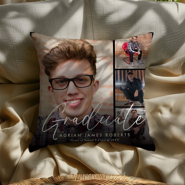 Coussin Cadeau de remise de diplôme élégant avec écriture  (Créateur téléchargé)