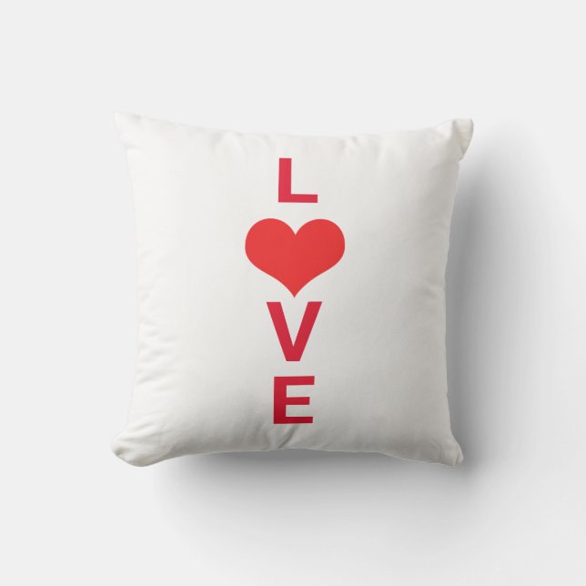 Coussin Cadeau de Saint-Valentin d'anniversaire d'amour ro (Recto)