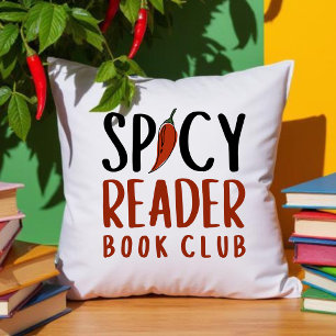 Coussin Cadeau de typographie Chilli Club de lecture de le