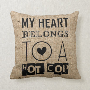 COUSSIN CADEAU DE TYPOGRAPHIE DE POLICIER DE COOL "DE