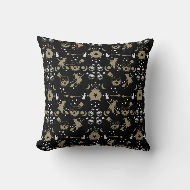 Coussin Cadeau décoratif sorcier et fête (Recto)