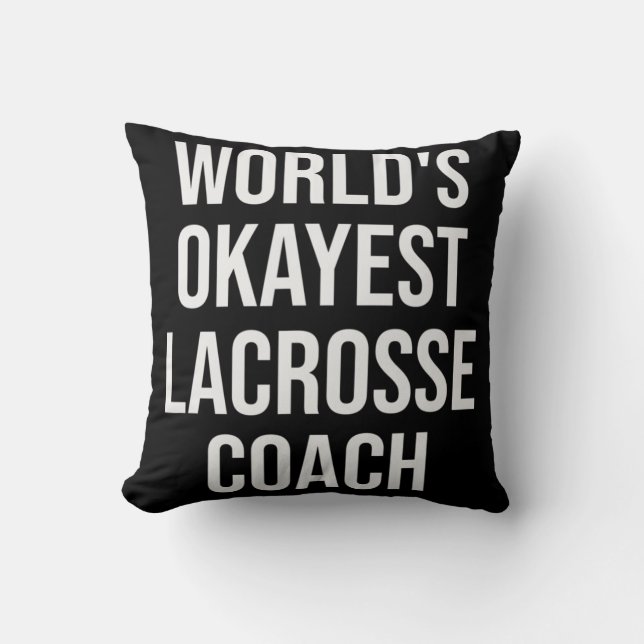 Coussin Cadeau d'entraîneur de crosse le plus Okayest au m (Recto)