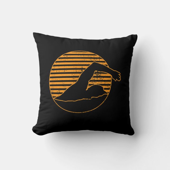Coussin Cadeau Design De Baignade Pour Amoureux De Baignad (Recto)