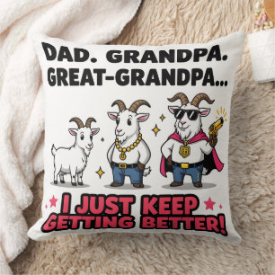Coussin Cadeau d'évolution de Papy Grand-père Arrière-gran