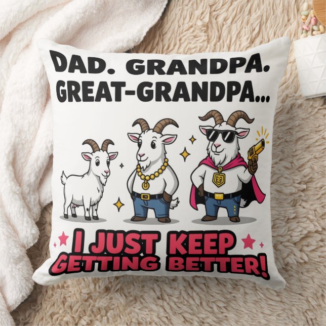 Coussin Cadeau d'évolution de Papy Grand-père Arrière-gran (Couverture)