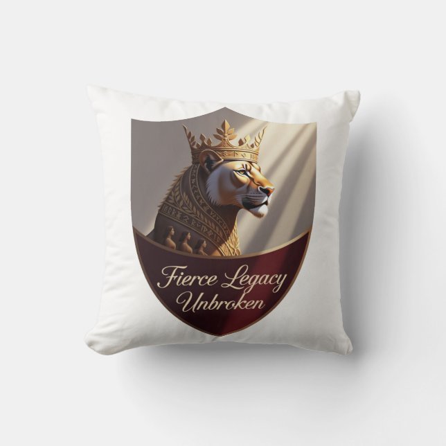 Coussin Cadeau d'héritage farouche de la Journée internati (Recto)