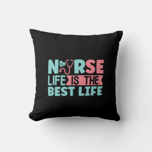 Coussin Cadeau d'infirmière La vie d'infirmière est la mei