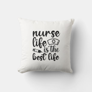Coussin Cadeau d'infirmière La vie d'infirmière est la mei
