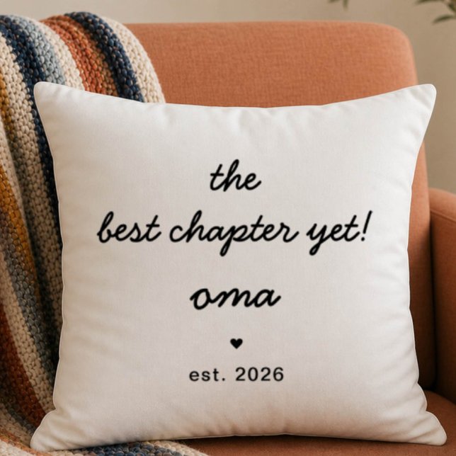 Coussin Cadeau d'Oma Pillow | Meilleur chapitre à ce jour (Créateur téléchargé)