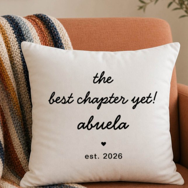 Coussin Cadeau d'oreiller d'Abuela | Meilleur chapitre à c (Créateur téléchargé)