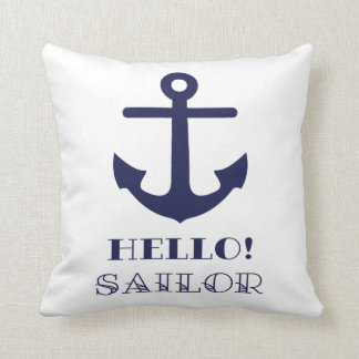 Coussin Cadeau drôle de marin. Marin nautique d'Ancre
