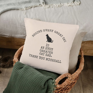 Coussin Cadeau drôle personnalisé pour papa avec citation