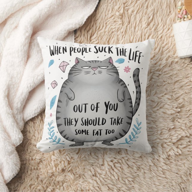 Coussin Cadeau drôle pour amateur de chats (Couverture)