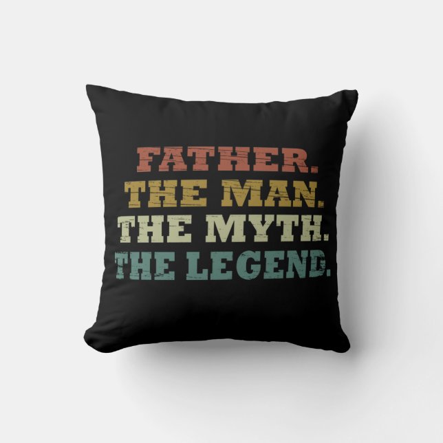 Coussin Cadeau drôle pour la fête des pères (Recto)